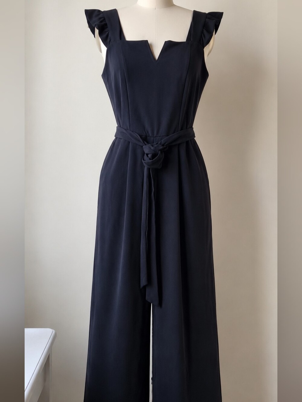 Black Wide Leg Tanksuit Women's Sz L On-The-Go Dressy